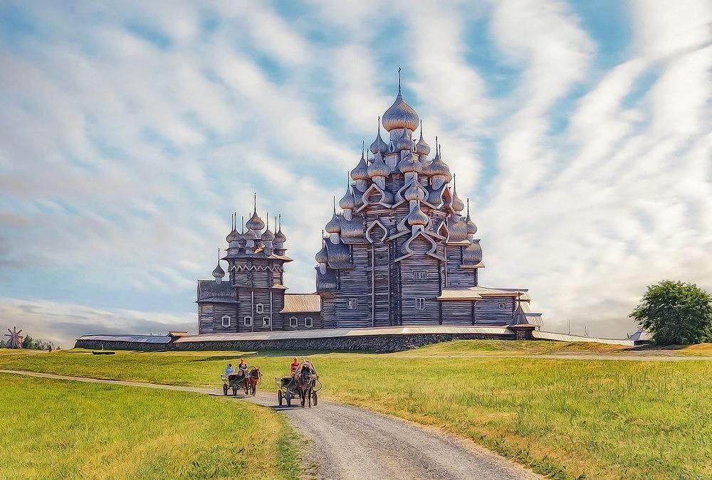 Остров Кижи на комете из Петрозаводска